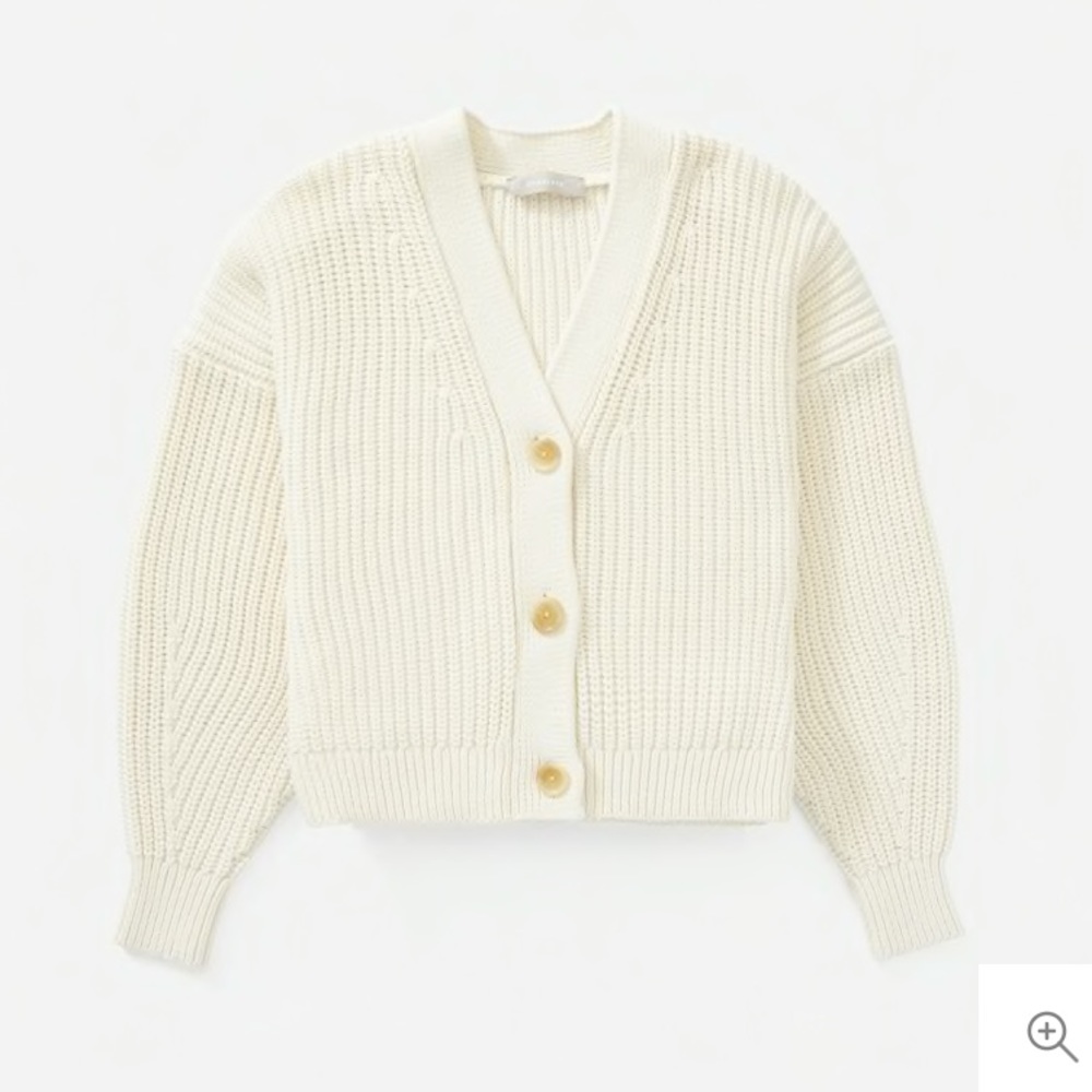 Everlane texture cotton crop cardigan